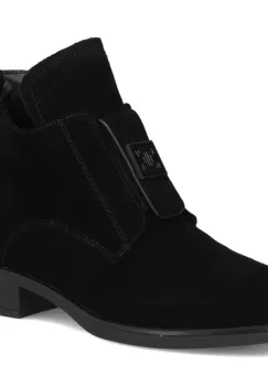 Botine piele naturala 7244 negru imagine