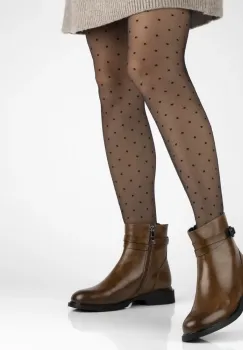 Botine piele naturala 7357 maro imagine
