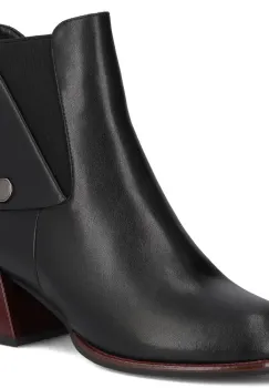 Botine piele naturala 7472 negru imagine