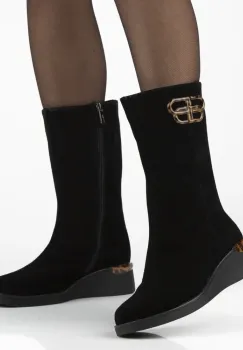 Cizme piele naturala 7207 negru imagine