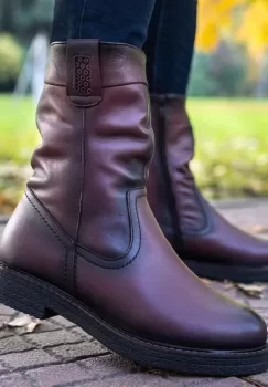 Ghete piele 1518 Visiniu imagine