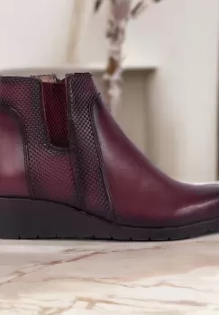 Ghete piele 1550 Visiniu imagine
