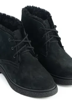 Ghete piele naturala 319x negru velur imagine