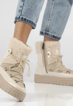 Ghete piele naturala 4716 bej imagine