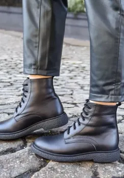 Ghete piele naturala 540 negru imagine