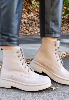 Ghete piele naturala 544 bej imagine