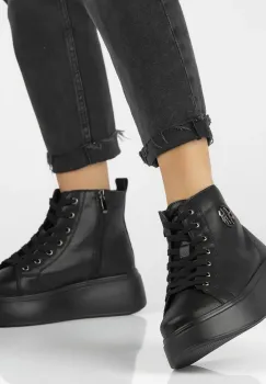 Ghete piele naturala 6338 negru imagine