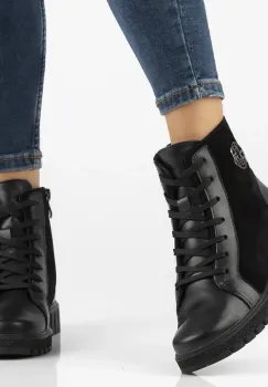 Ghete piele naturala 6359 negru imagine