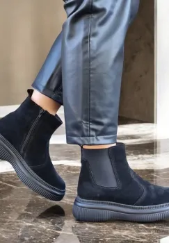 Ghete piele naturala 643 negru imagine