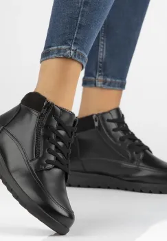 Ghete piele naturala 6629 negru imagine