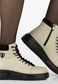 Ghete piele naturala 7128 bej imagine