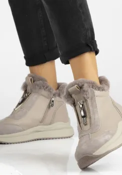 Ghete piele naturala 7177 bej imagine