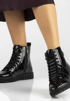 Ghete piele naturala 7273 negru imagine