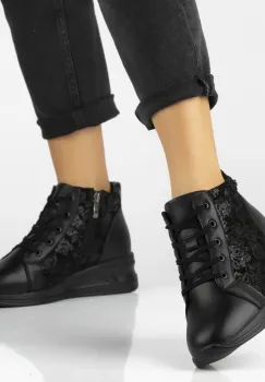 Ghete piele naturala 7280 negru imagine