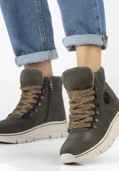 Ghete piele naturala 7290 gri imagine