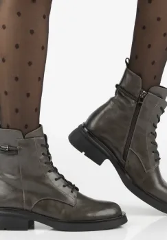 Ghete piele naturala 7453 gri imagine