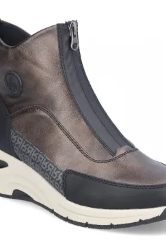 Ghete Rieker N9381-60 negru-maro imagine