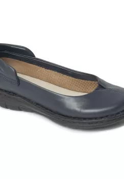 Pantofi confortabili din piele naturala Andreea blue imagine