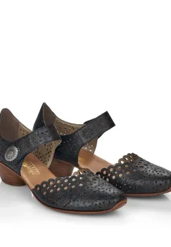 Pantofi de piele naturala Rieker 43753-00 negru imagine