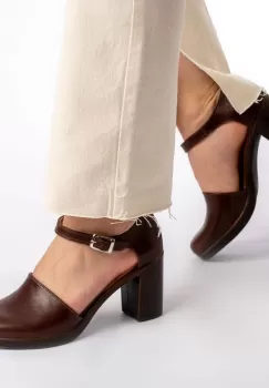 Pantofi piele 015 maro imagine