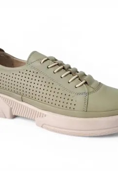 Pantofi piele 24100 verde imagine