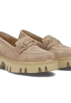 Pantofi piele 6089 bej velur imagine