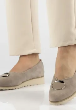 Pantofi piele 6095 bej velur imagine