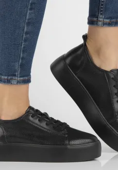 Pantofi piele 6116 negru imagine