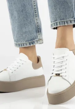 Pantofi piele 6119 alb imagine