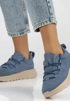 Pantofi piele 6706 albastru imagine