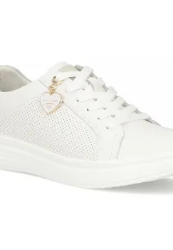 Pantofi piele 6860 alb imagine