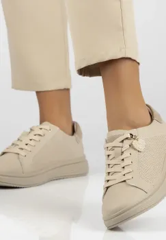 Pantofi piele 6860 bej imagine