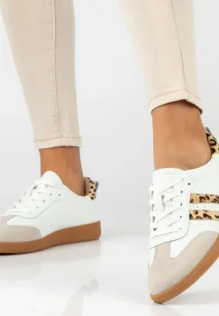 Pantofi piele 7508 alb-leo imagine