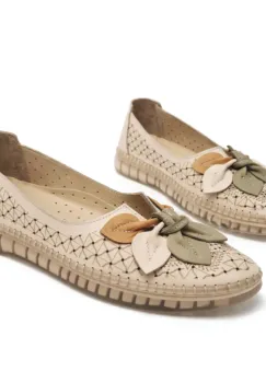 Pantofi piele Bioflex EC603 bej imagine