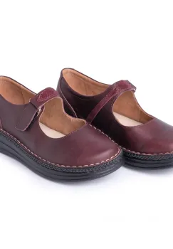 Pantofi piele Dania bordo imagine