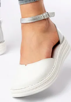 Pantofi piele Kitty alb imagine