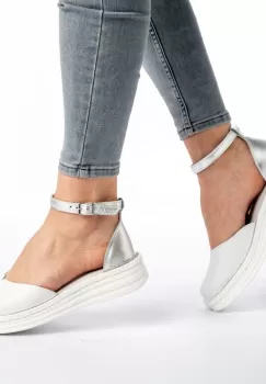 Pantofi piele Kitty alb imagine