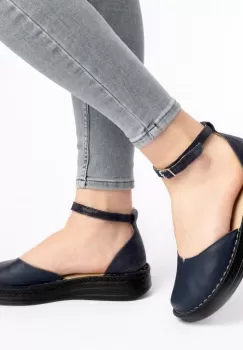 Pantofi piele Kitty blu imagine