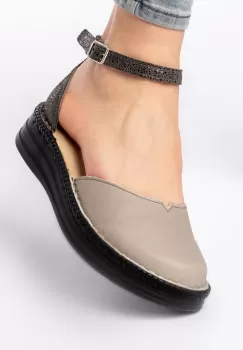 Pantofi piele Kitty gri imagine