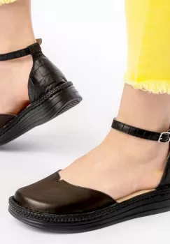 Pantofi piele Kitty negru imagine