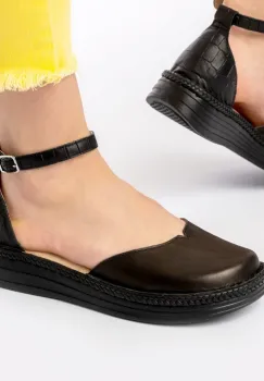 Pantofi piele Kitty negru imagine