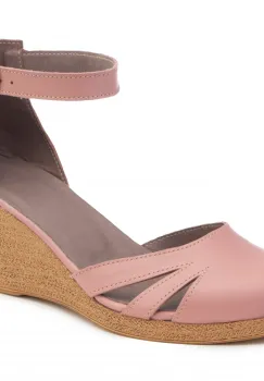 Pantofi piele naturala 036 roz-T imagine
