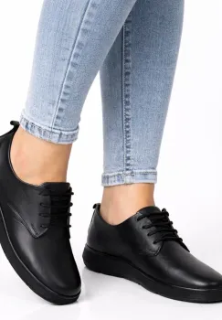 Pantofi piele naturala 070 negru imagine