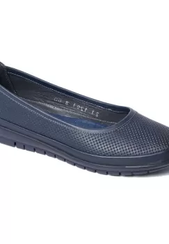 Pantofi piele naturala 1201Albastru imagine