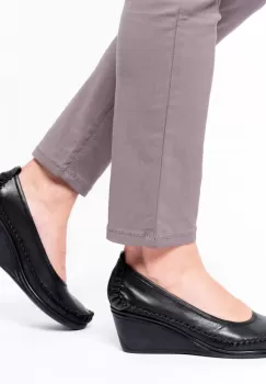 Pantofi piele naturala 1207 Negru imagine