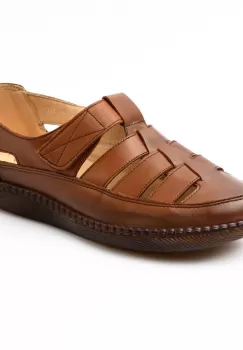 Pantofi piele naturala 124069 maro imagine