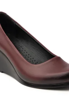 Pantofi piele naturala 2230 bordo imagine