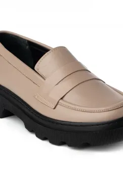 Pantofi piele naturala 2402 bej imagine
