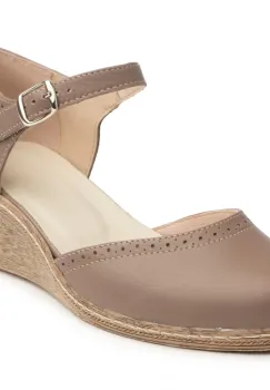 Pantofi piele naturala 242 Latte imagine