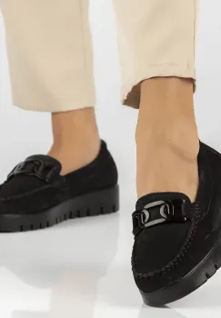 Pantofi piele naturala 3334 negru imagine